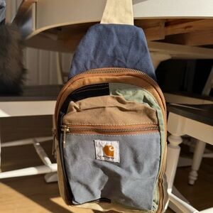 Carhartt Blue and Brown Men's Backpack